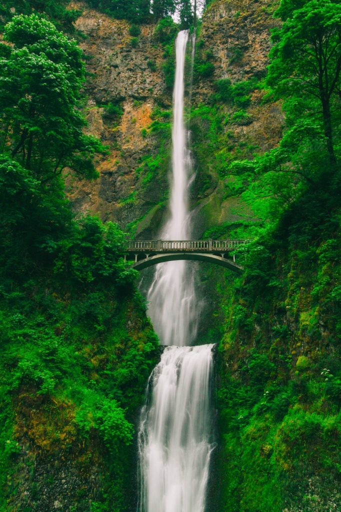 Waterfall with a bridge Ogimi